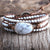 Braided Beaded Natural Stone Bracelet