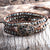 Braided Beaded Natural Stone Bracelet