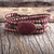 Braided Beaded Natural Stone Bracelet