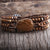 Braided Beaded Natural Stone Bracelet