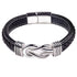 Stainless Steel Leather Bracelet